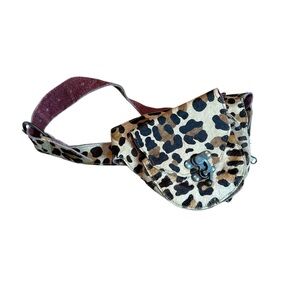 Genuine leather / Leopard Print Leather Belt Bag - Women's Animal Print Hip Pack